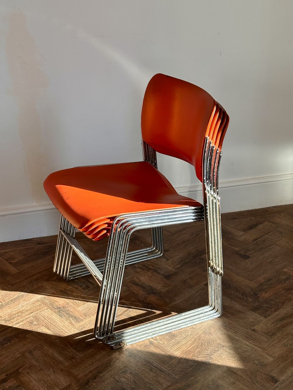 Set Of 5 Original Steel 4/40 Chairs By David Rowland Manufactured By Gf In 1960s (Original Rather Than Howe) photo 695.0