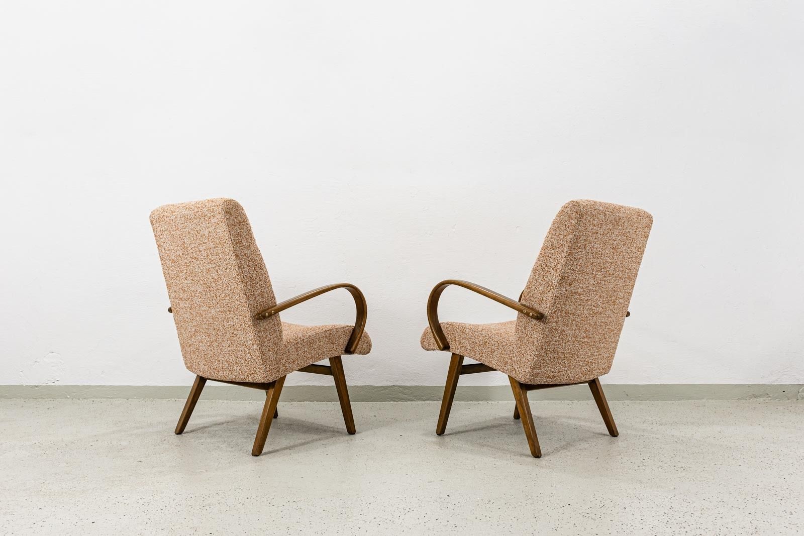 Pair Of Armchairs Type 53 By J. Smidek For Ton, Czechoslovakia, 1960's photo vintage