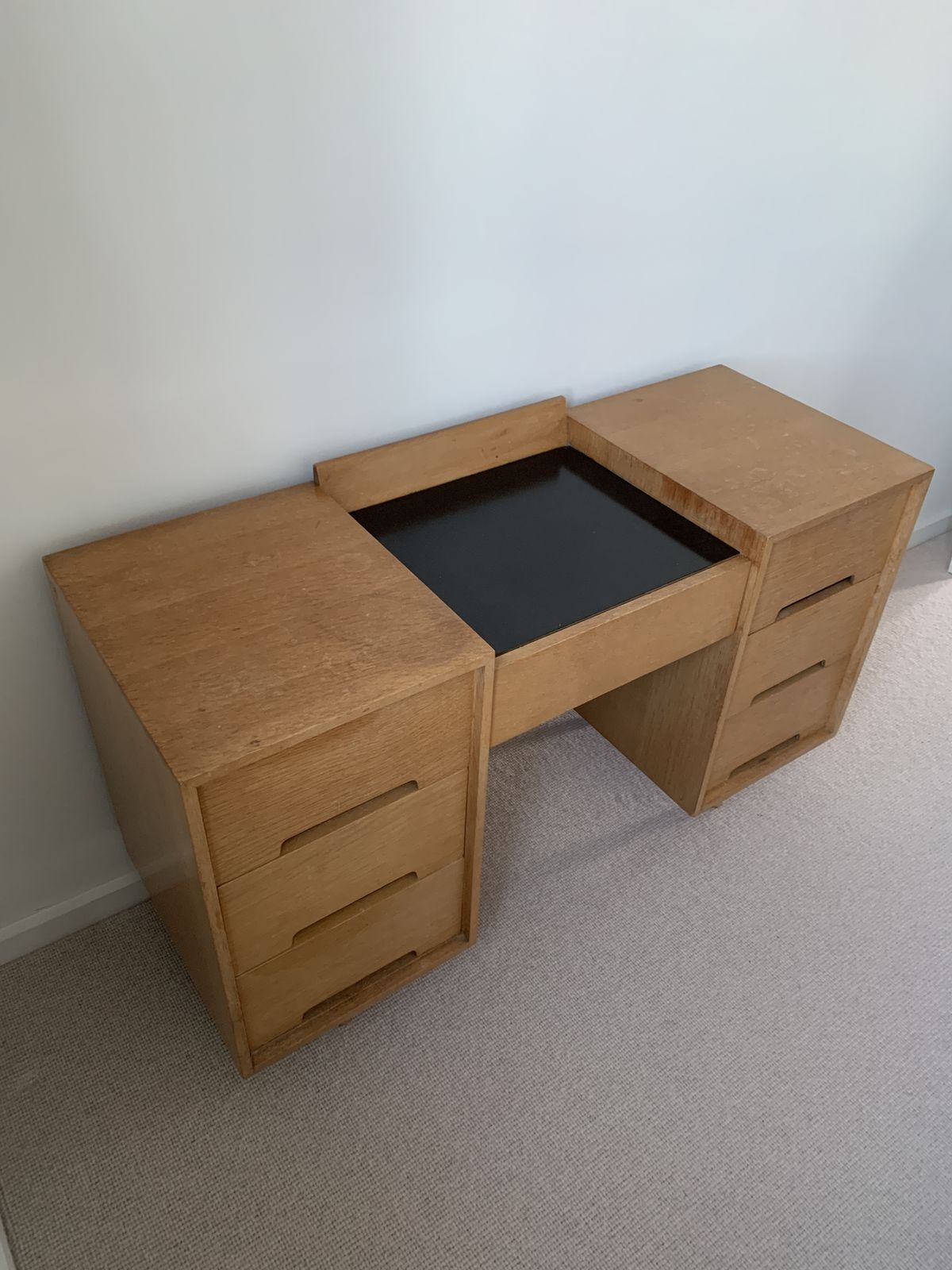 photo furniture Mid Century Stag C Range Oak Small Dressing Table By John & Sylvia Reid