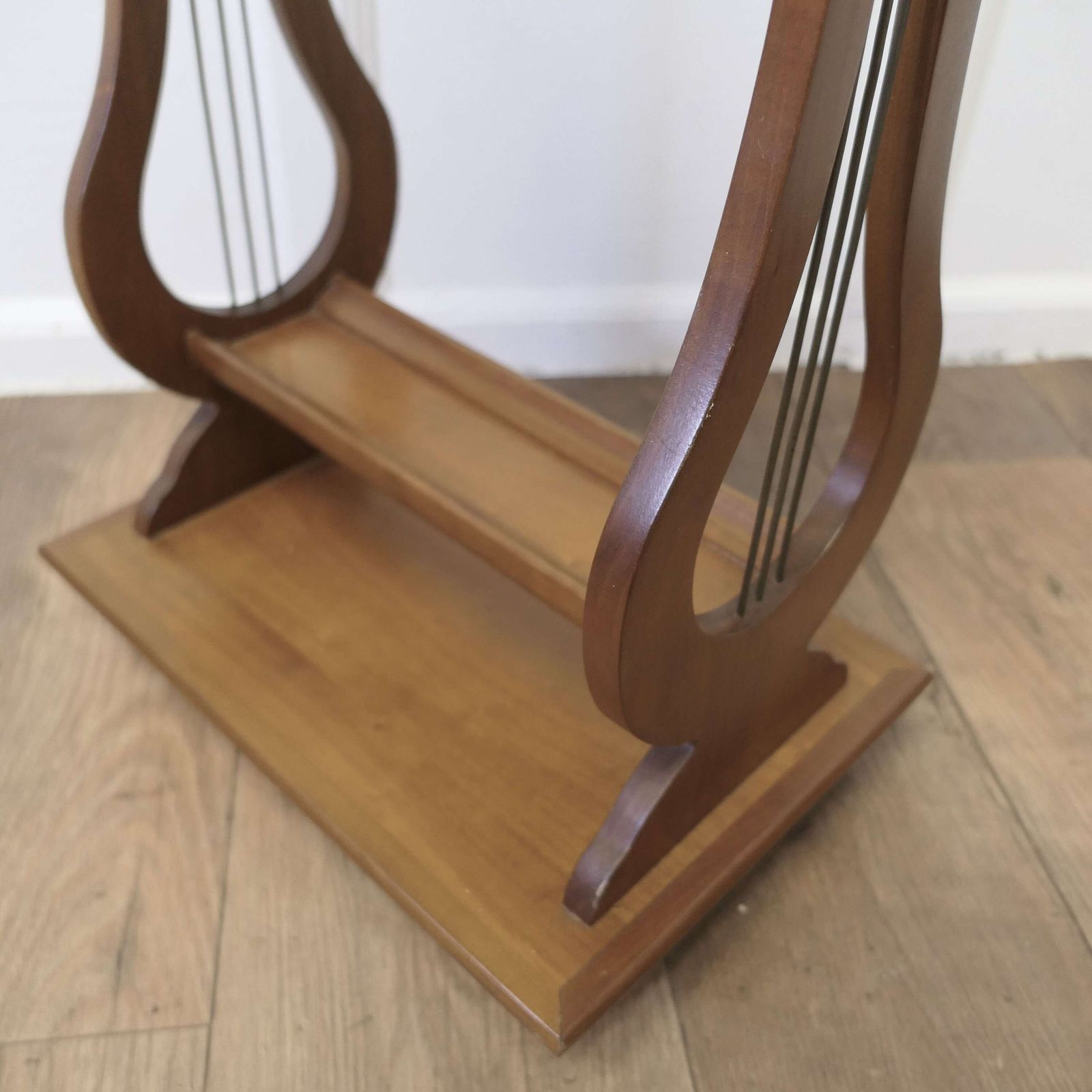 A Beautiful Pair Of French Lyre Ended Cherrywood Lamp Or Side Tables photo vinterior