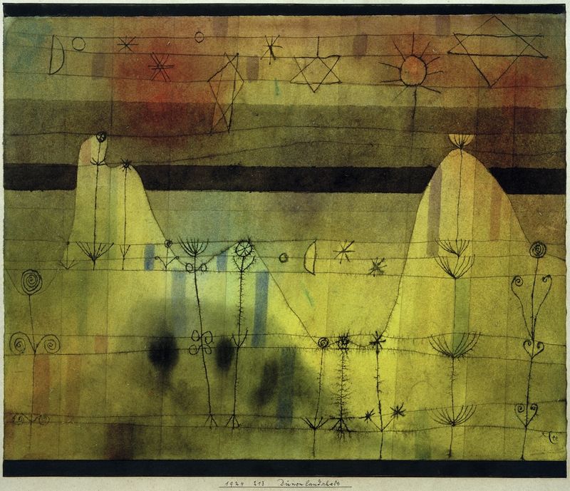 Paul Klee 'Dune Landscape' Archival Pigment Print Framed In Black photo furniture