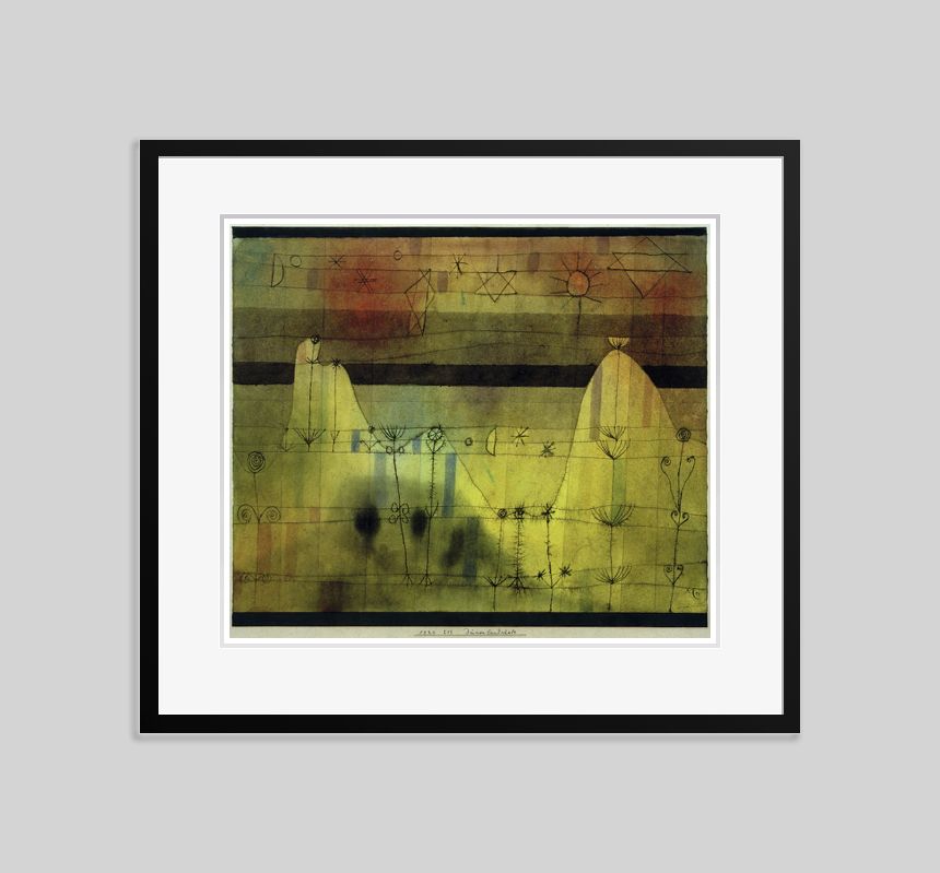 Paul Klee 'Dune Landscape' Archival Pigment Print Framed In Black