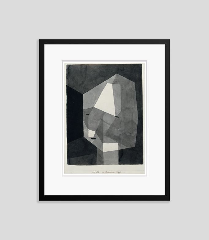 Paul Klee 'Rough Cut Head' Archival Pigment Print Framed In Black