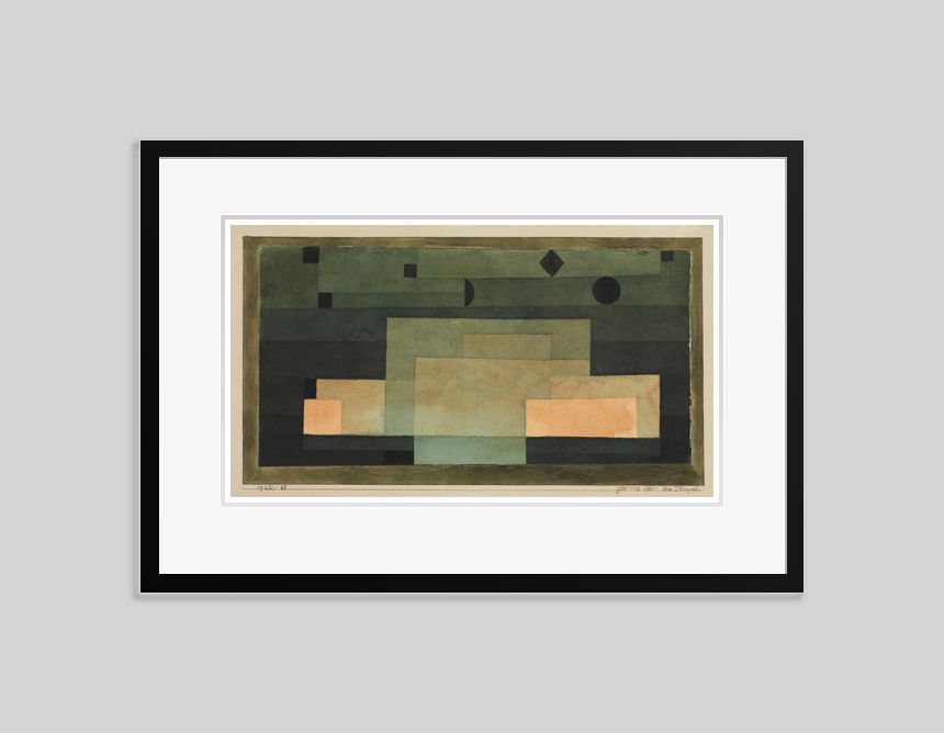 Paul Klee 'The Firmament Above The Temple' Archival Pigment Print Framed In Black