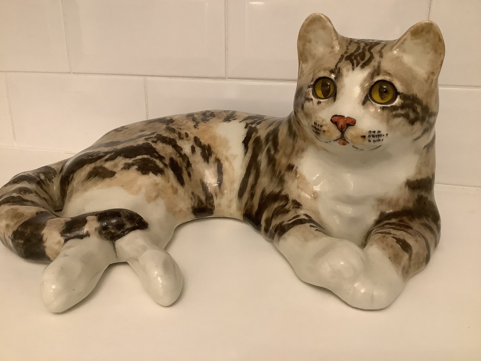 Large Winstanley Size 7 Glass Eye Cat .