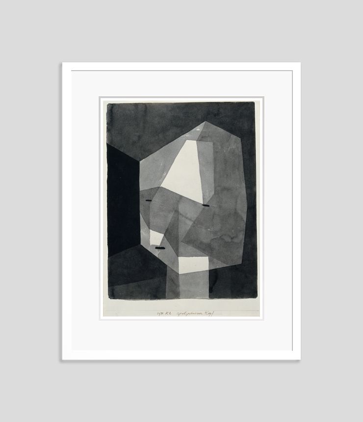 Paul Klee 'Rough Cut Head' Archival Pigment Print Framed In White
