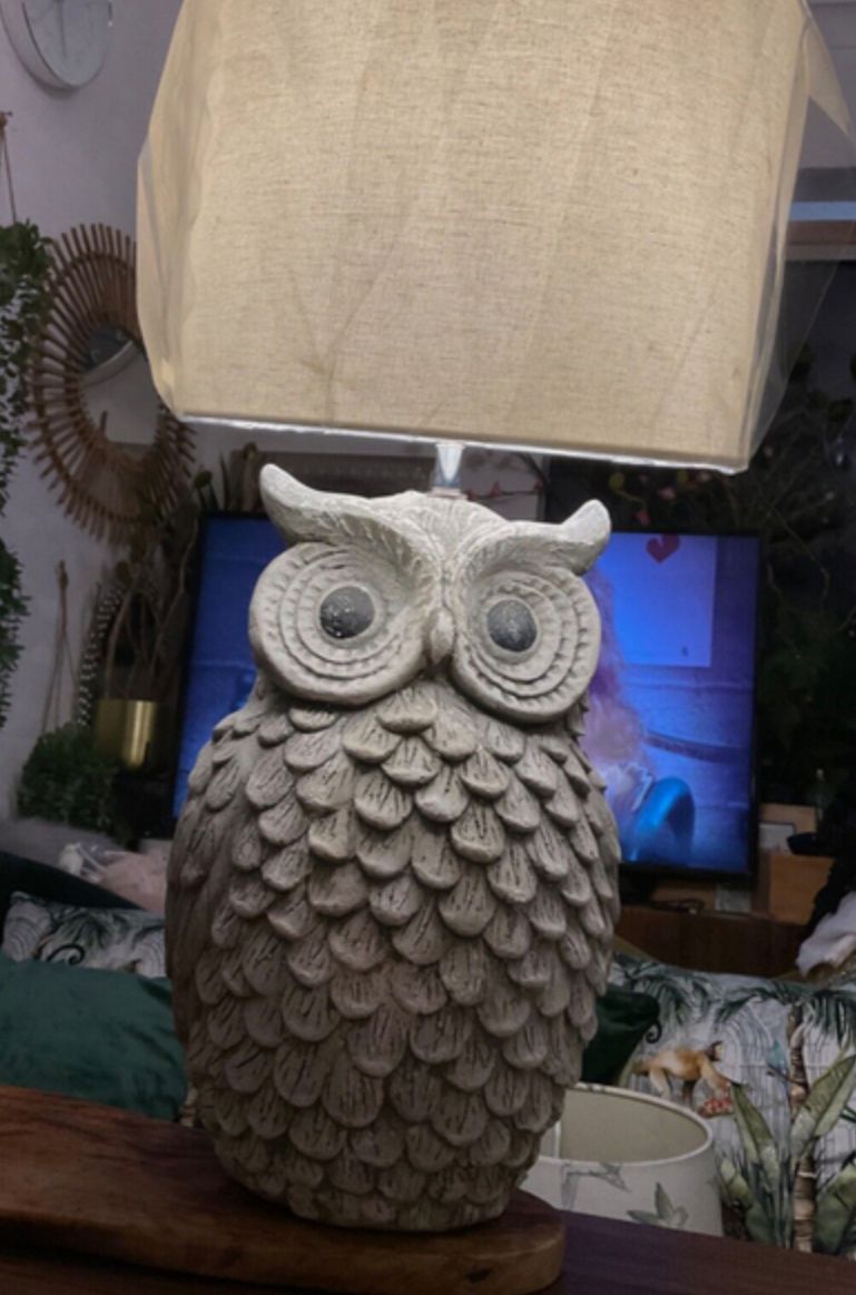 Owl Table Lamp One Of A Kind Handcrafted Bird Lamp