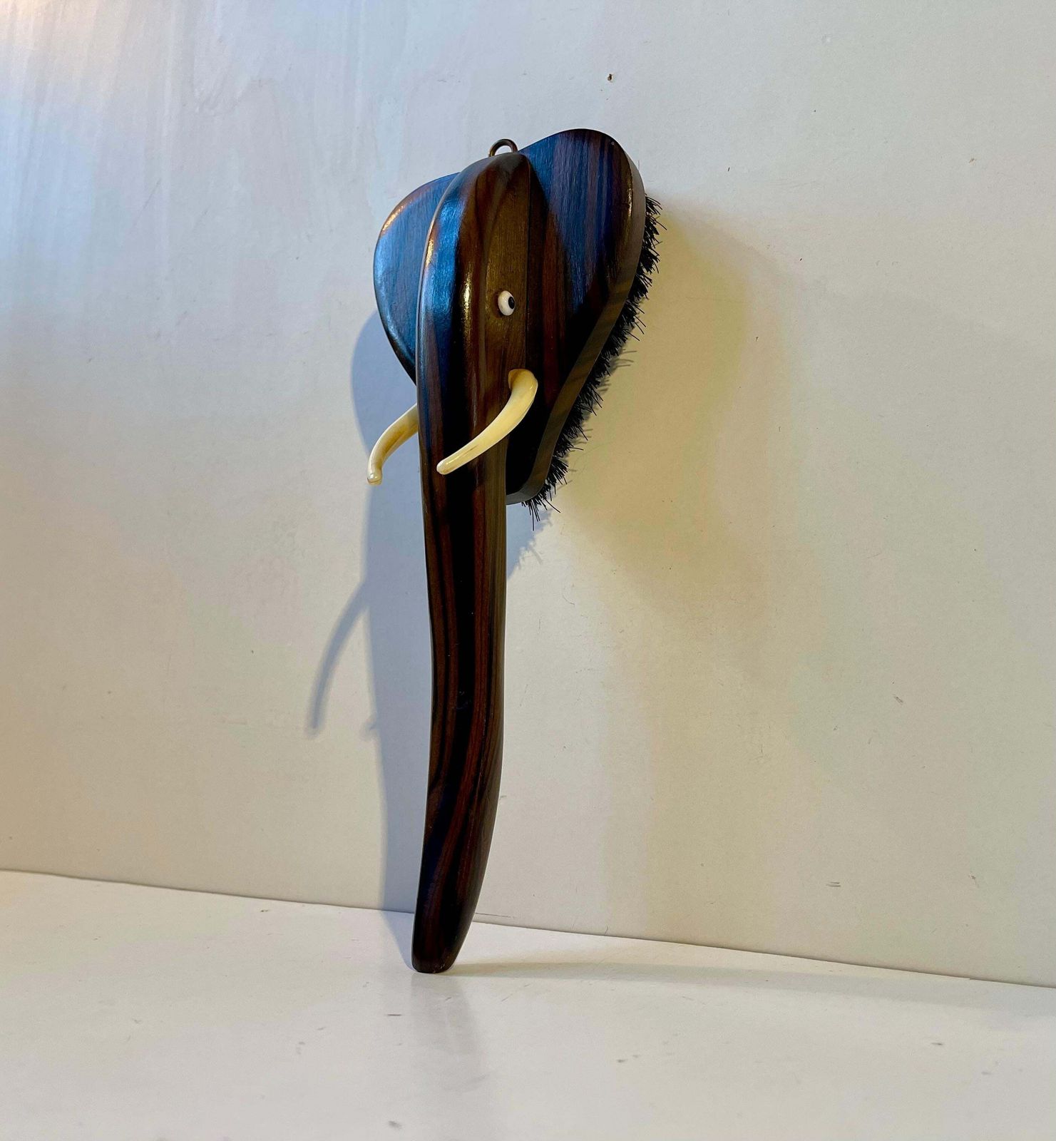 Vintage Elephant Clothing Brush In Faux Rosewood, 1970s photo furniture