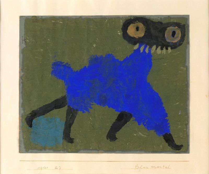 Paul Klee 'Blue Coat' Archival Pigment Print Framed In White photo furniture