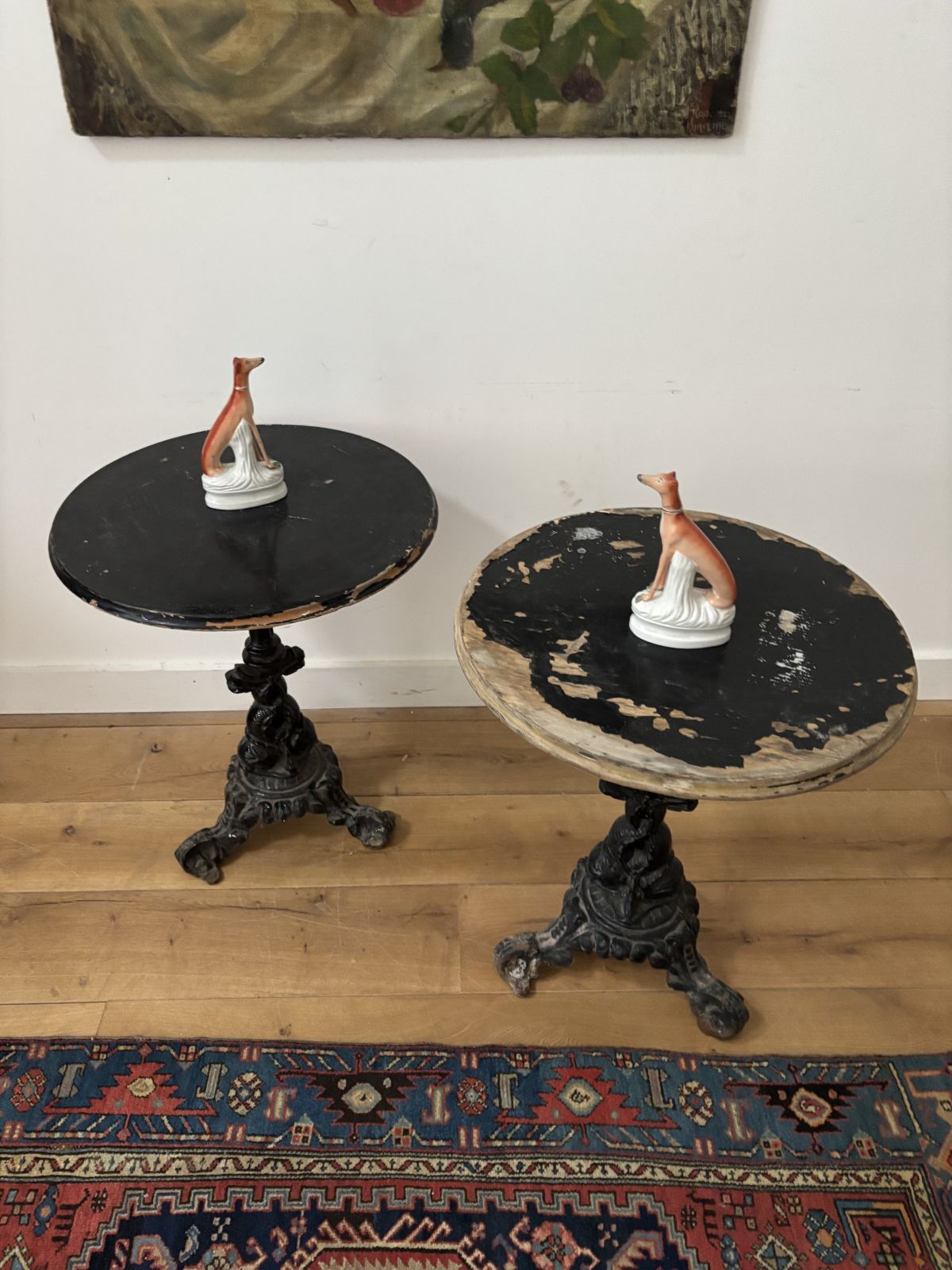 Pair Early 20th Century French Bistro Tables photo for sale