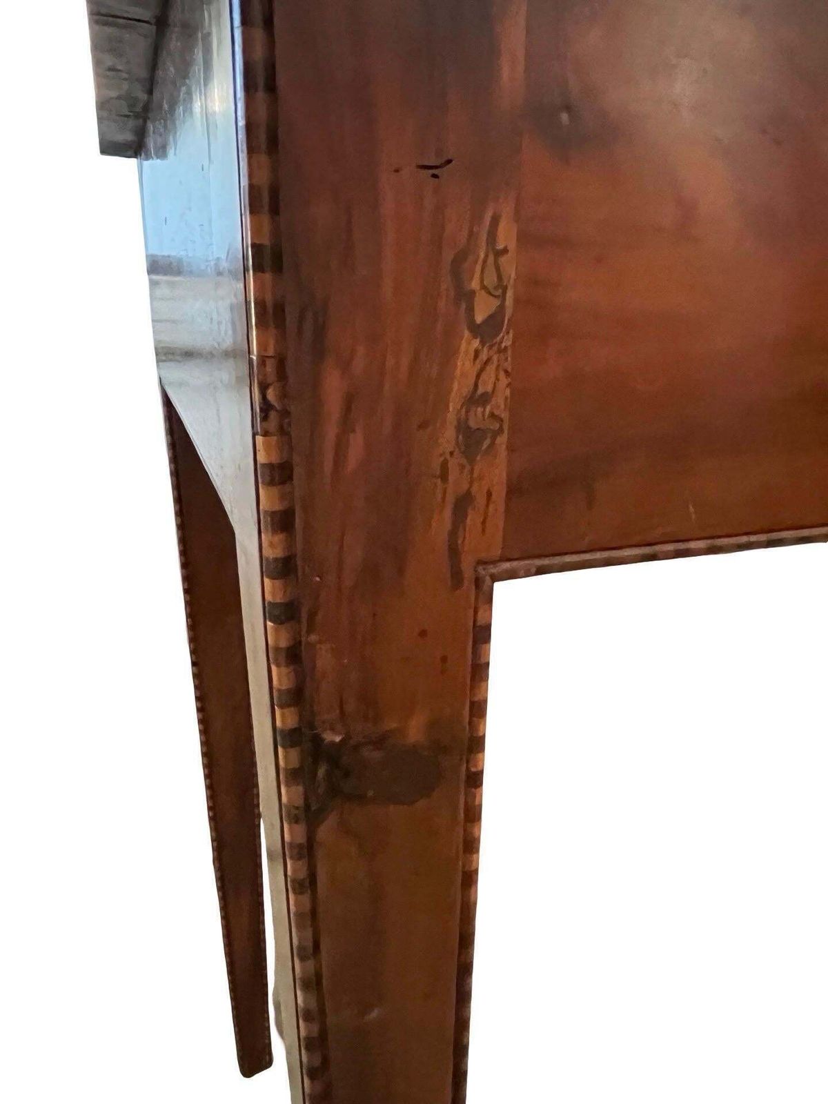 18th Century Italian Walnut Writing Desk / Side Table With Inlay photo vinterior