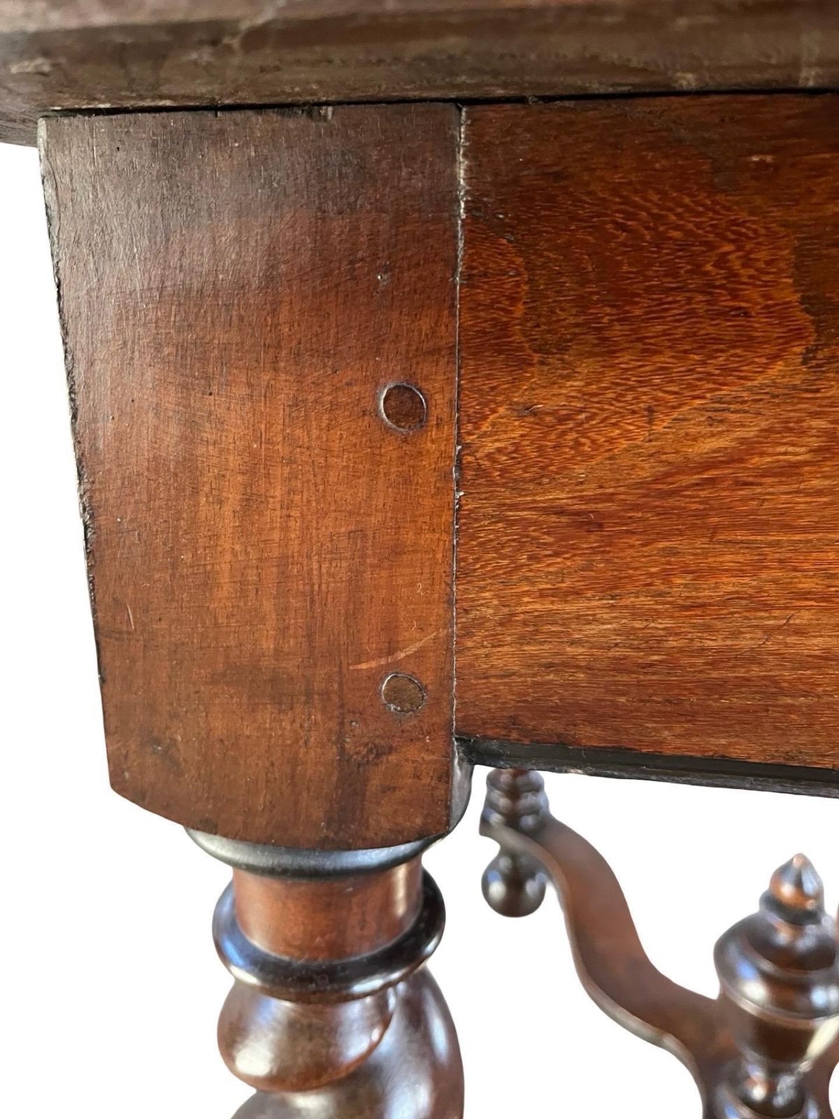 18th Century French Louis XIII Walnut And Chestnut Side Table photo 1955.0