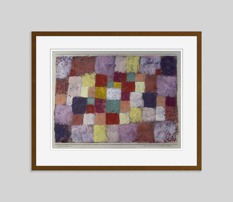 Paul Klee 'A Sound Of Northern Flora' Archival Pigment Print Framed In Brown