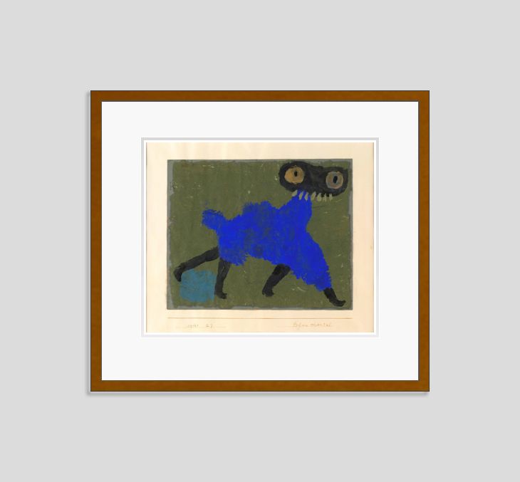 Paul Klee 'Blue Coat' Archival Pigment Print Framed In Brown