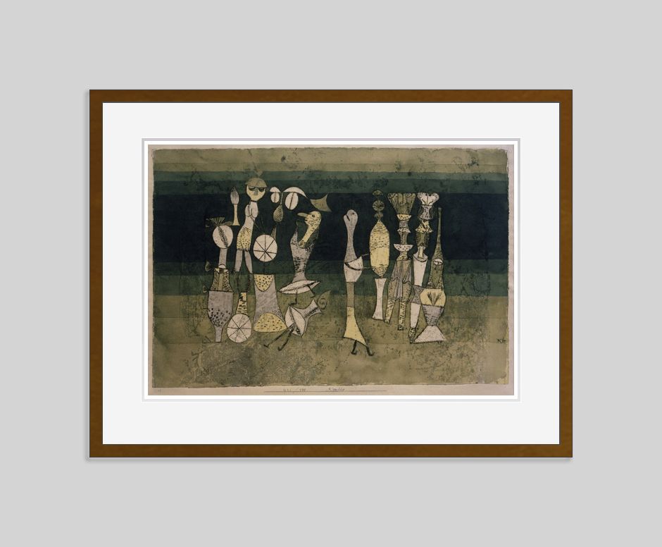 Paul Klee 'Comedy' Archival Pigment Print Framed In Brown