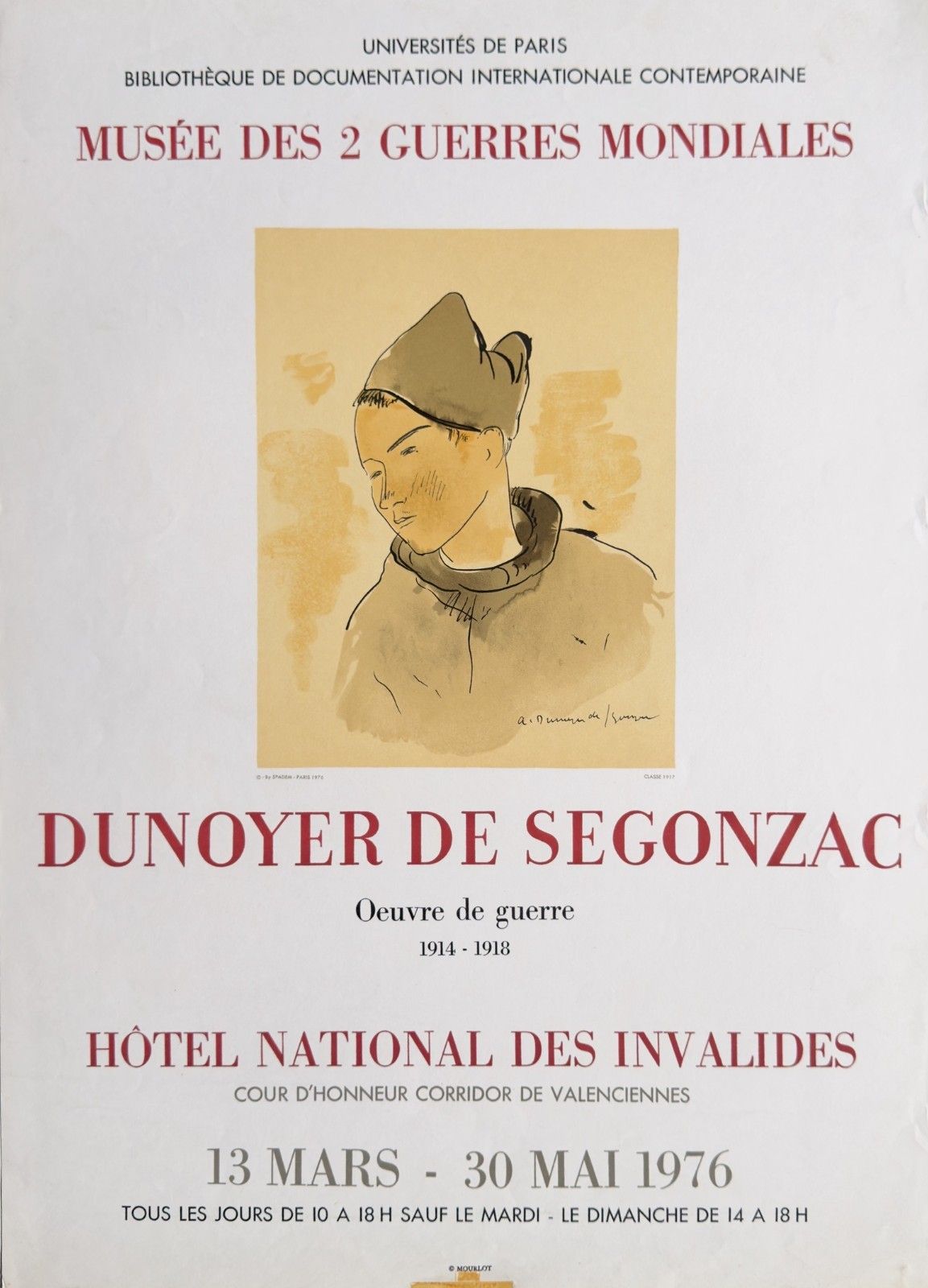 André Dunoyer De Segonzac Poster Poster Vintage 1976 Lithograph Mourlot
