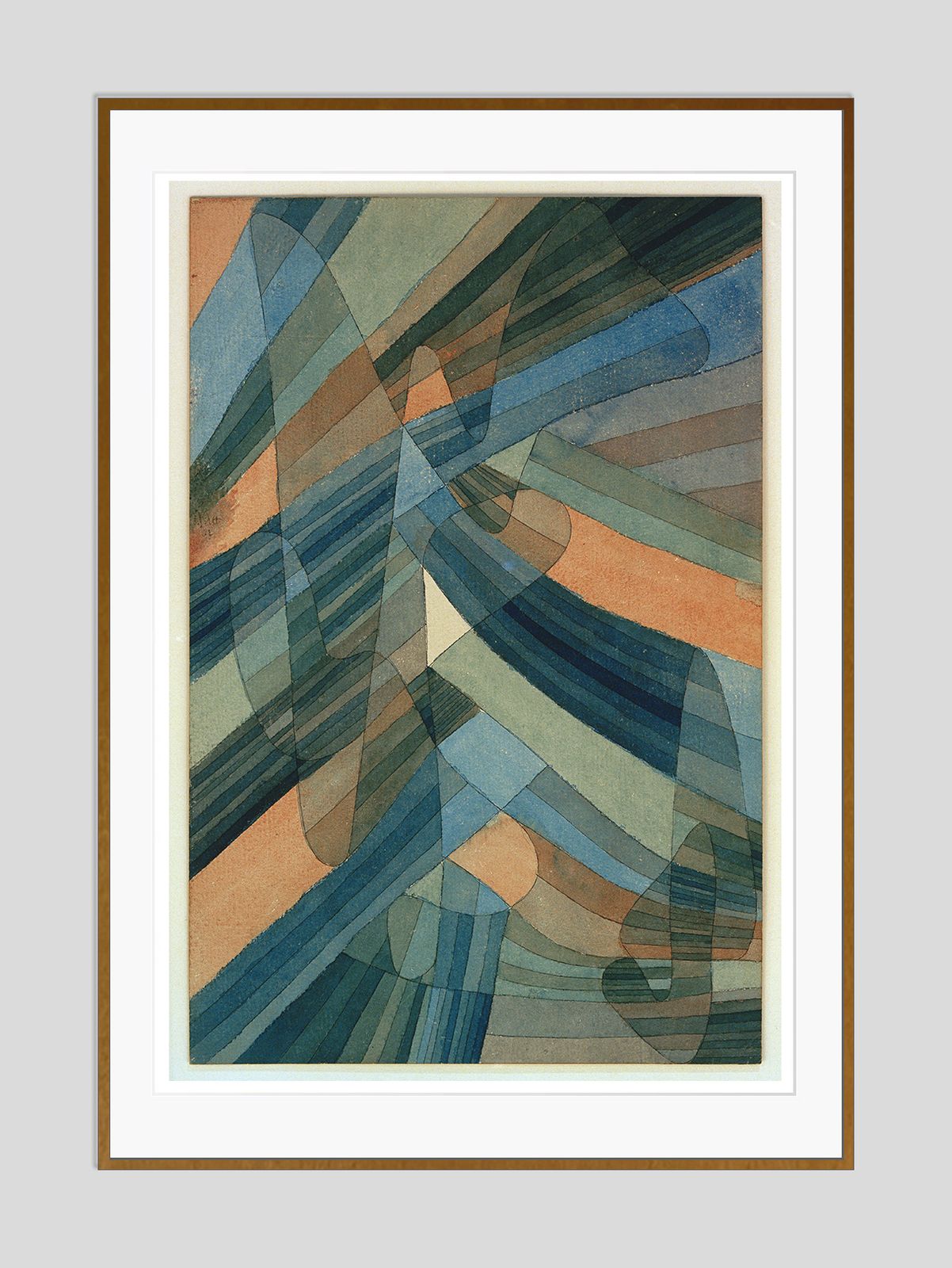Paul Klee 'Polyphonic Streams' Archival Pigment Print Framed In Brown