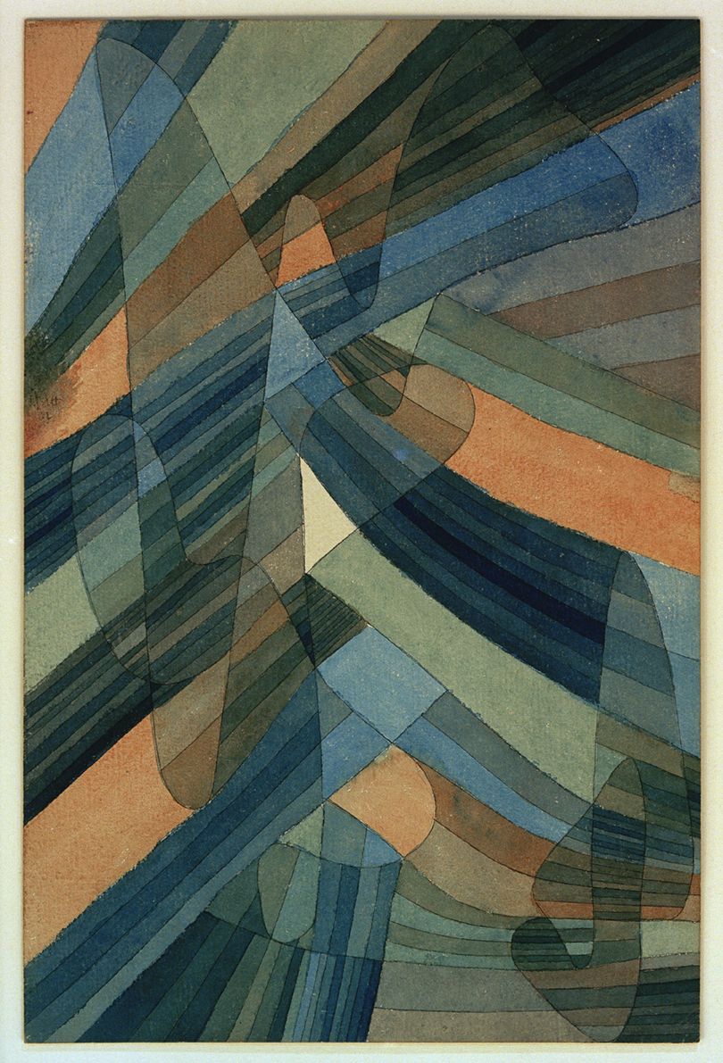 Paul Klee 'Polyphonic Streams' Archival Pigment Print Framed In Brown photo furniture