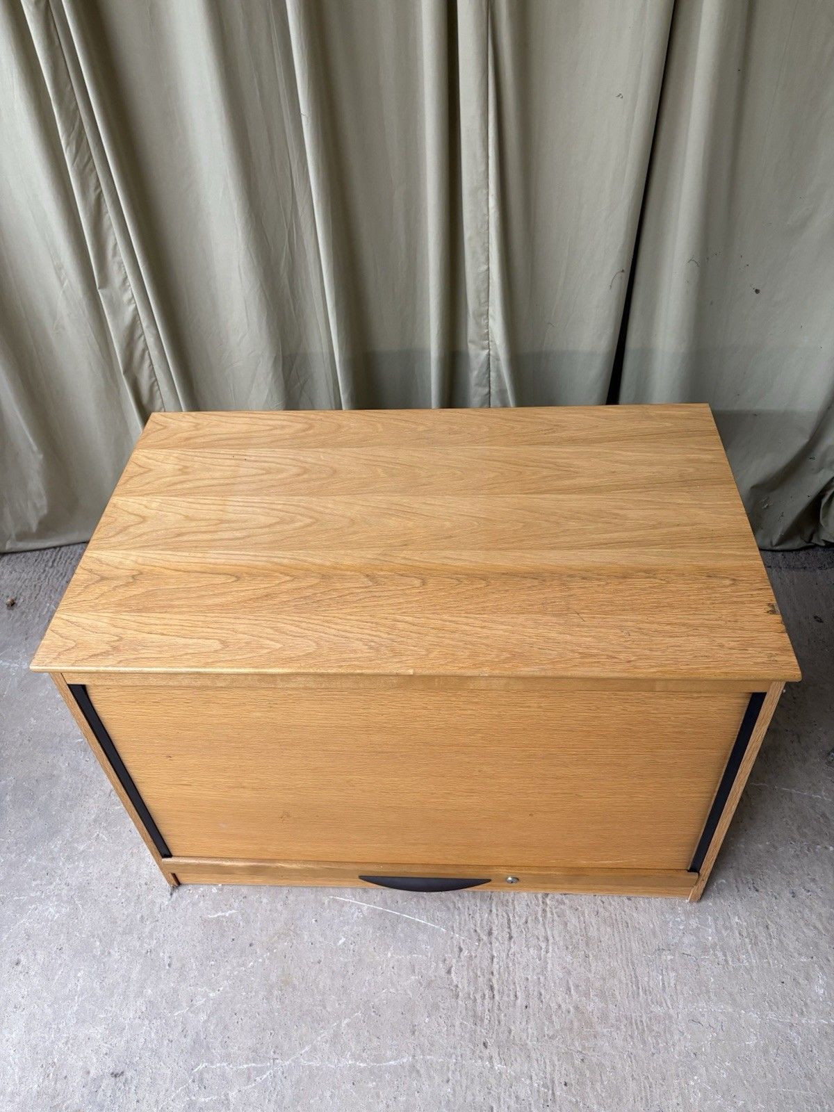 Furniture Vtg Late Mid Century Modernist Media Cabinet Unit Sideboard Lp Storage R990 photo