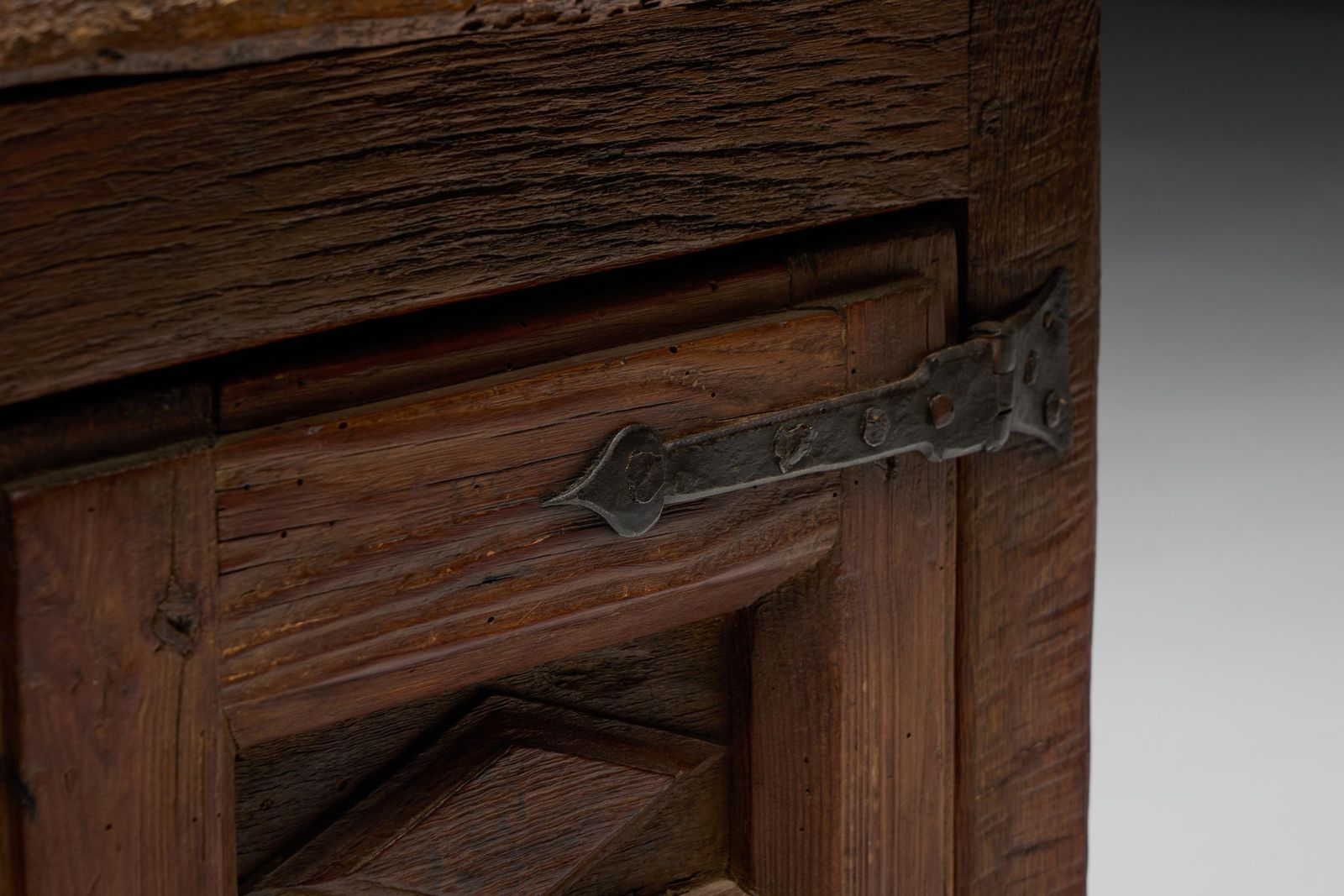 photo buy Antique Rustic Oak Cabinet, France, 19th Century
