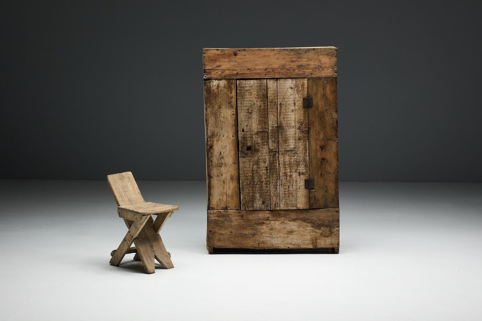 photo furniture Rustic Art Populaire Cabinet, France, 19th Century