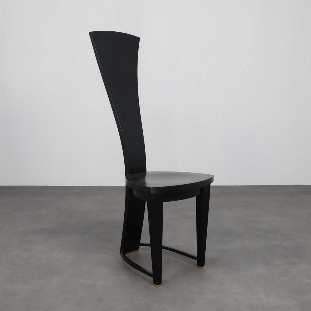 Rare Set Of Four Highback Dining Chairs, Italy, 1990s photo for sale