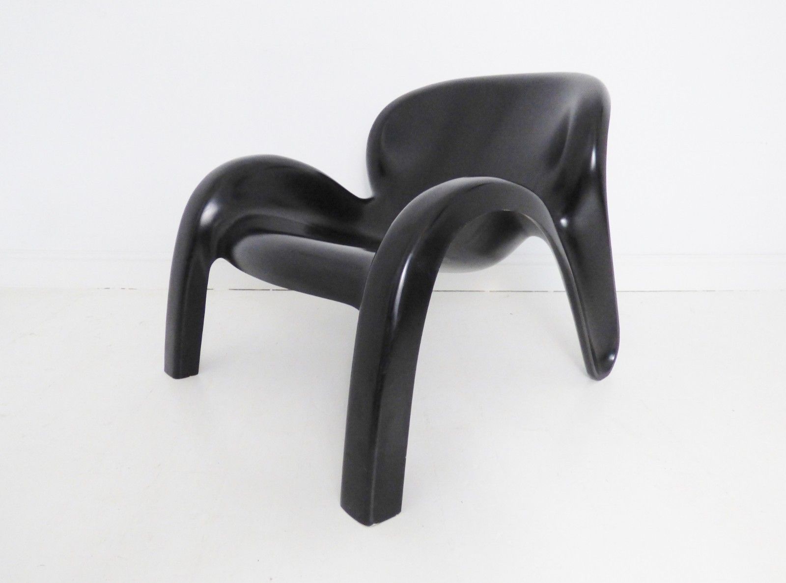 Stunning Vintage Peter Ghyczy Gn2 Black Space Age Lounge Chair 1970 photo furniture