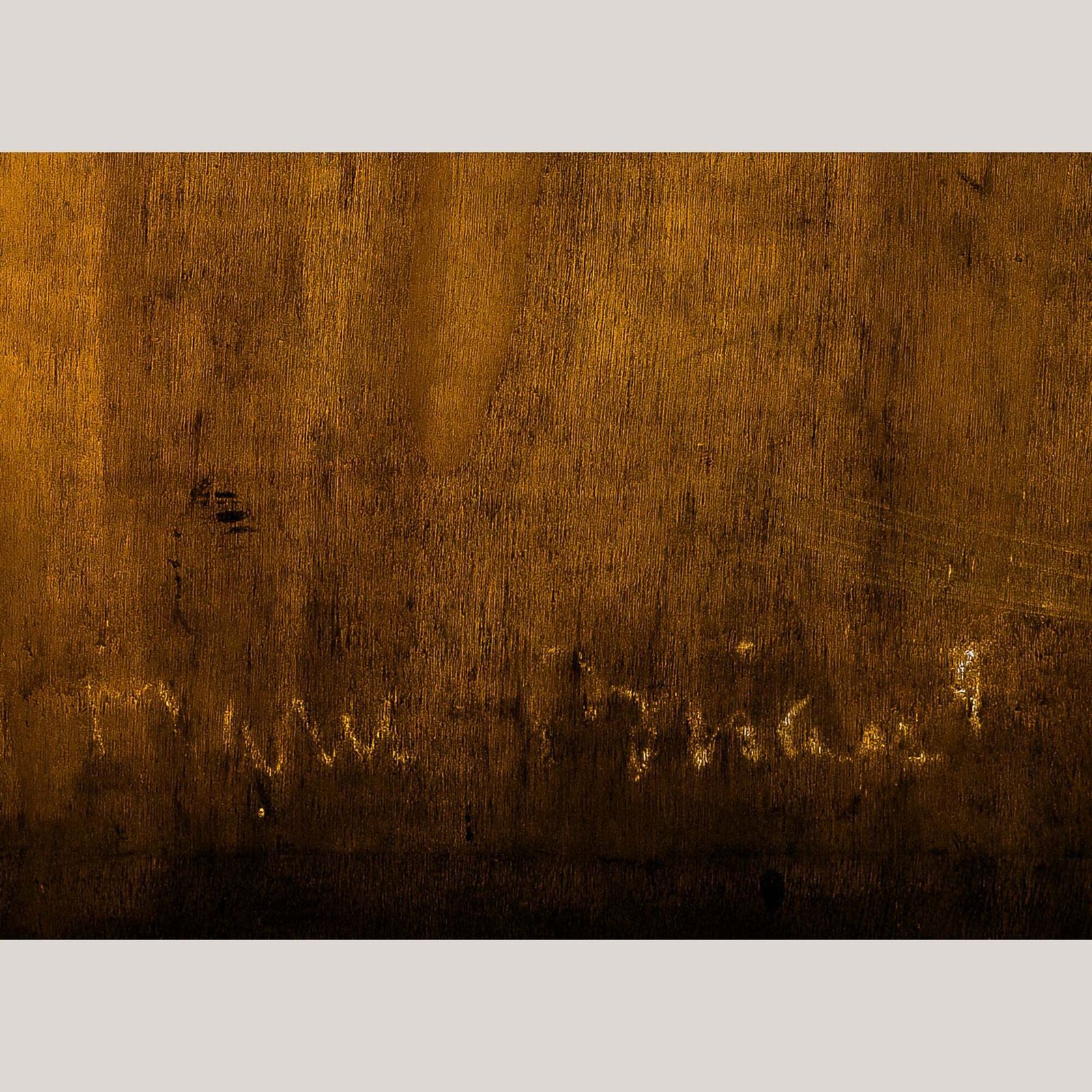 Impressionistische Schets Van Een Oudere Man Met Pet – Gesigneerd Op De Achterzijde, Kunstenaar Onbekend photo Kunst