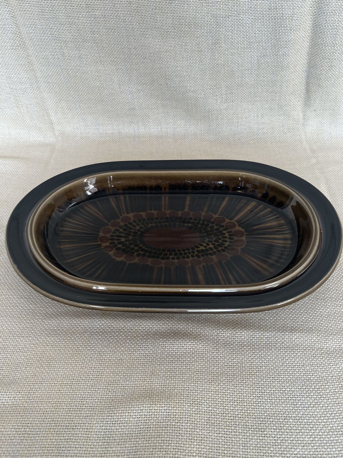 560.0 Arabia Finland Kosmos Gunvor Olin Grönqvist Ceramic Stoneware Set Green/Brown photo