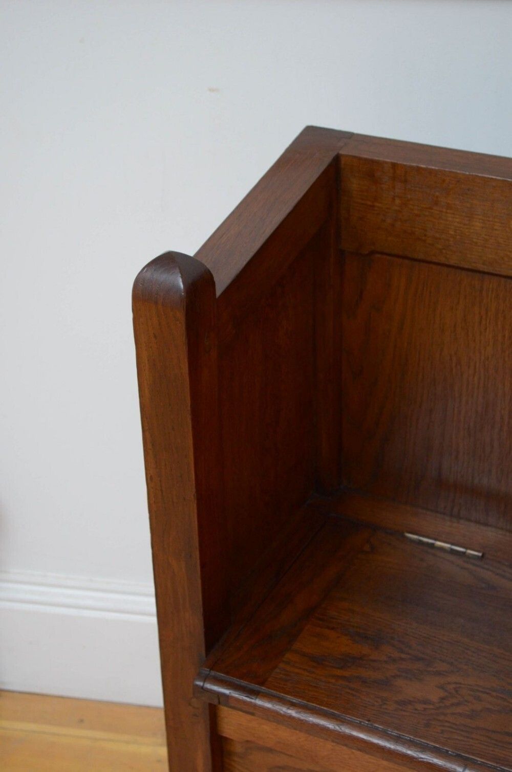 Gothic Revival Oak Hall Bench, 1800s photo buy