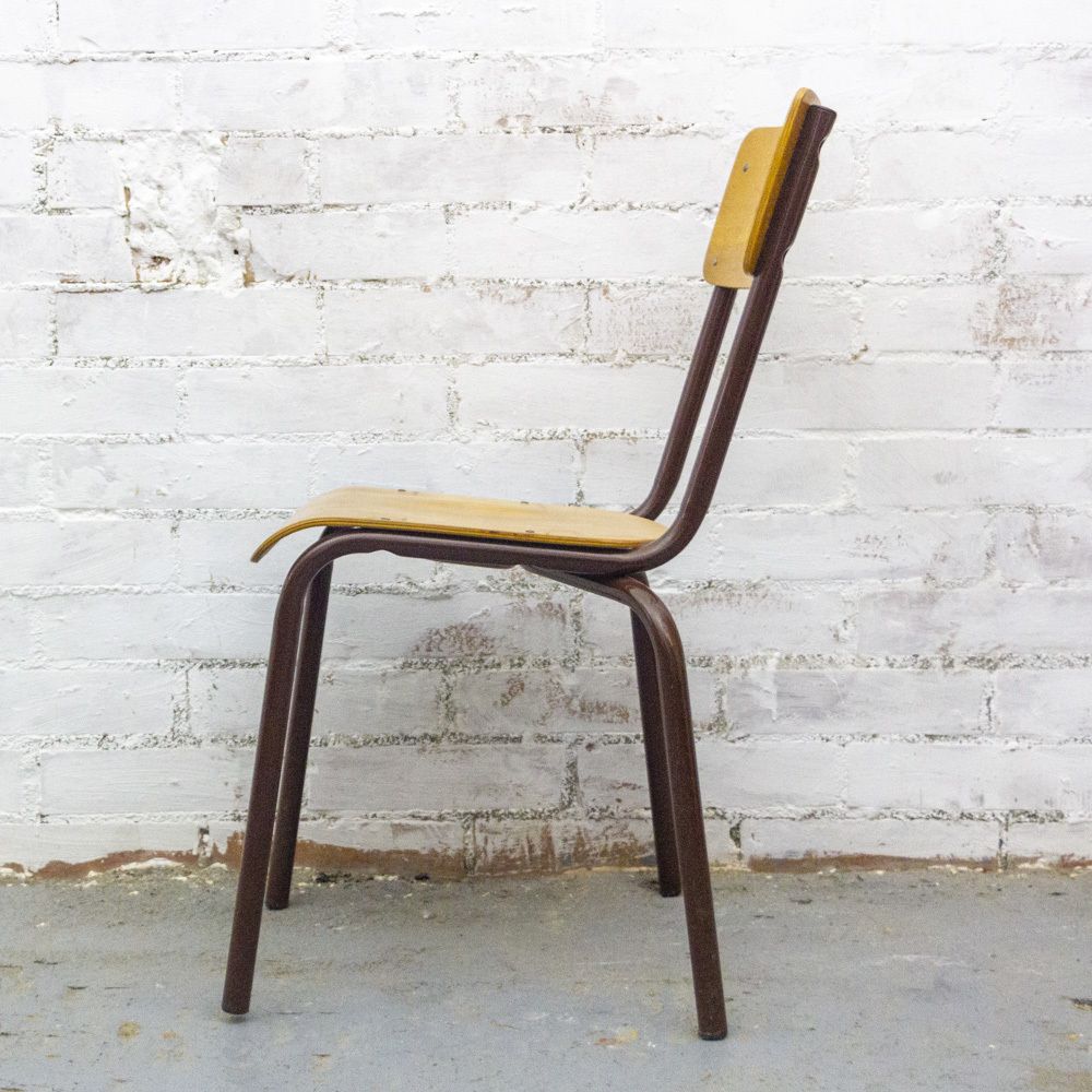 Vintage French School Chair, 1970s photo vintage