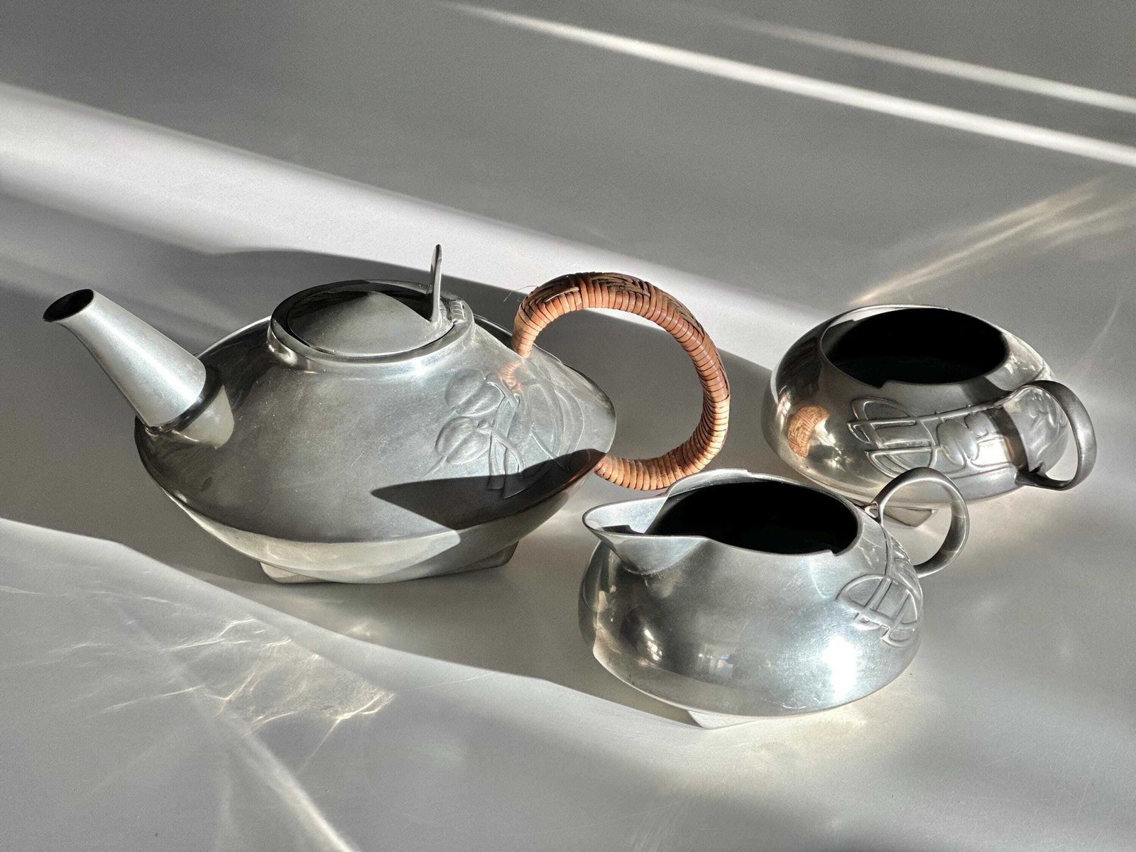 Archibald Knox Tudric Tea Set For Liberty Of London Circa 1904 photo buy