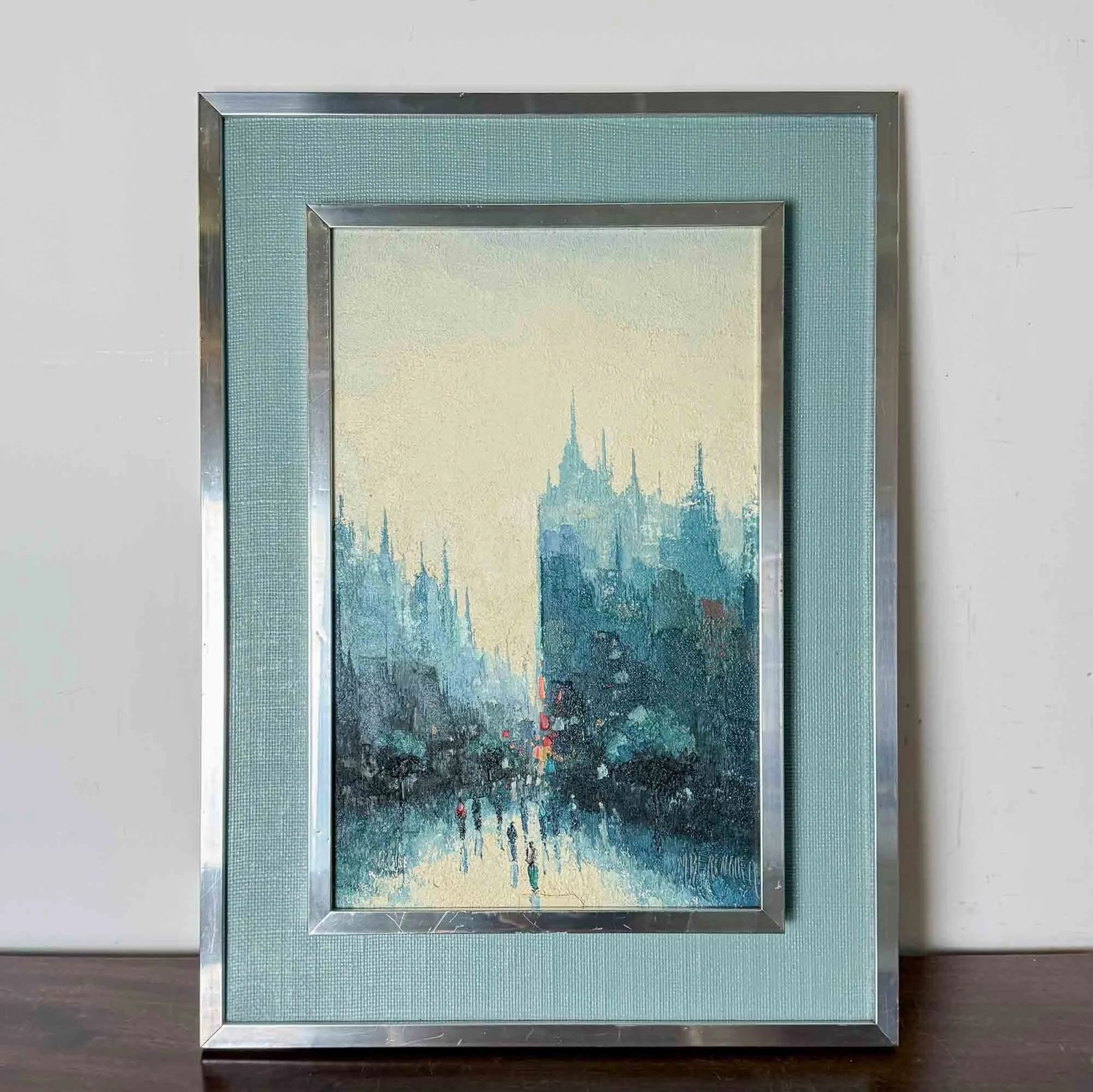 Cityscape Oil Painting, Signed M Berenguer