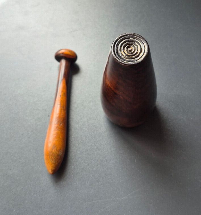 Beautiful Lignum Vitae Apothecary / Snuff Pestle And Mortar, English, Early 19th Century photo 150.0