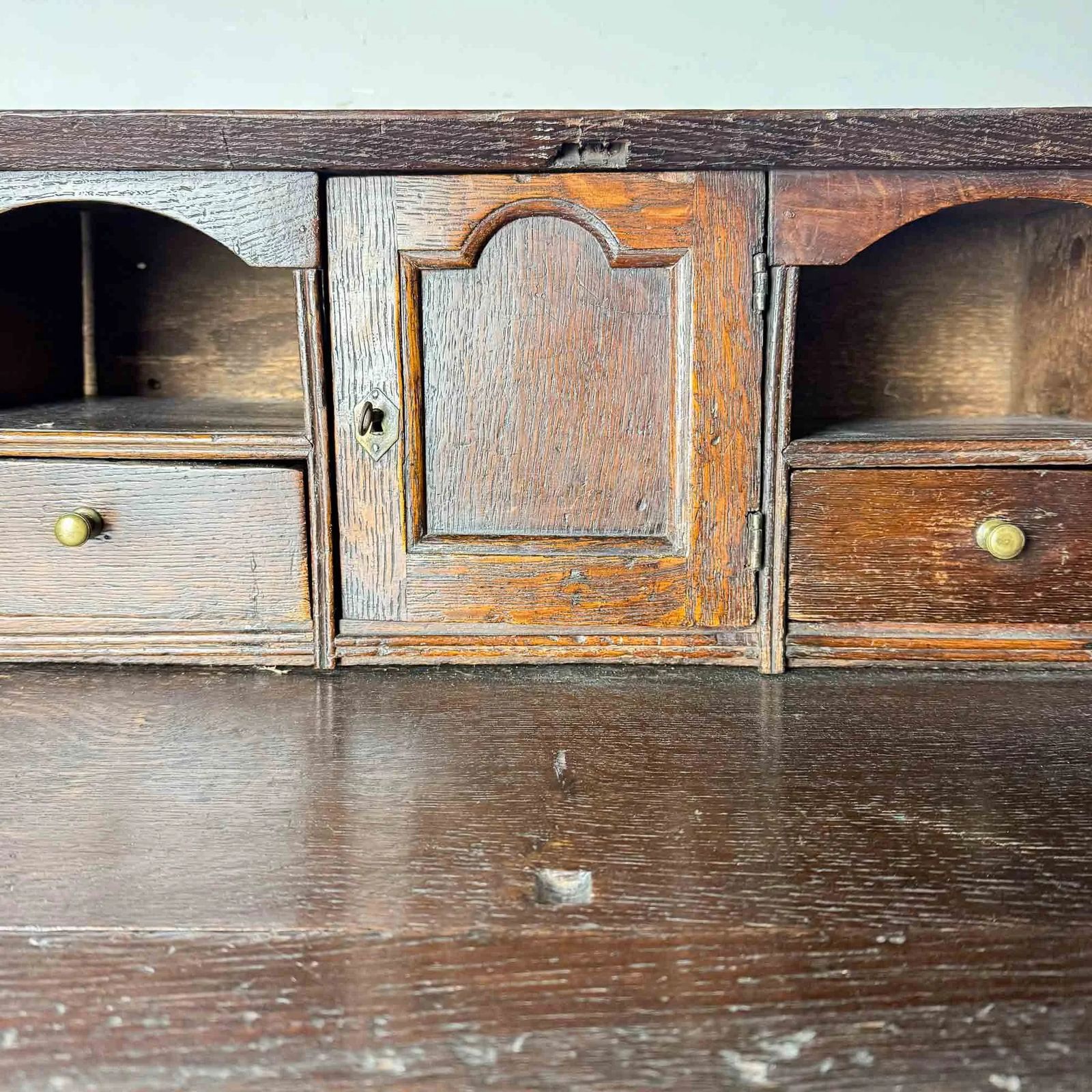 17th Century Vernacular Oak Bureau photo vintage