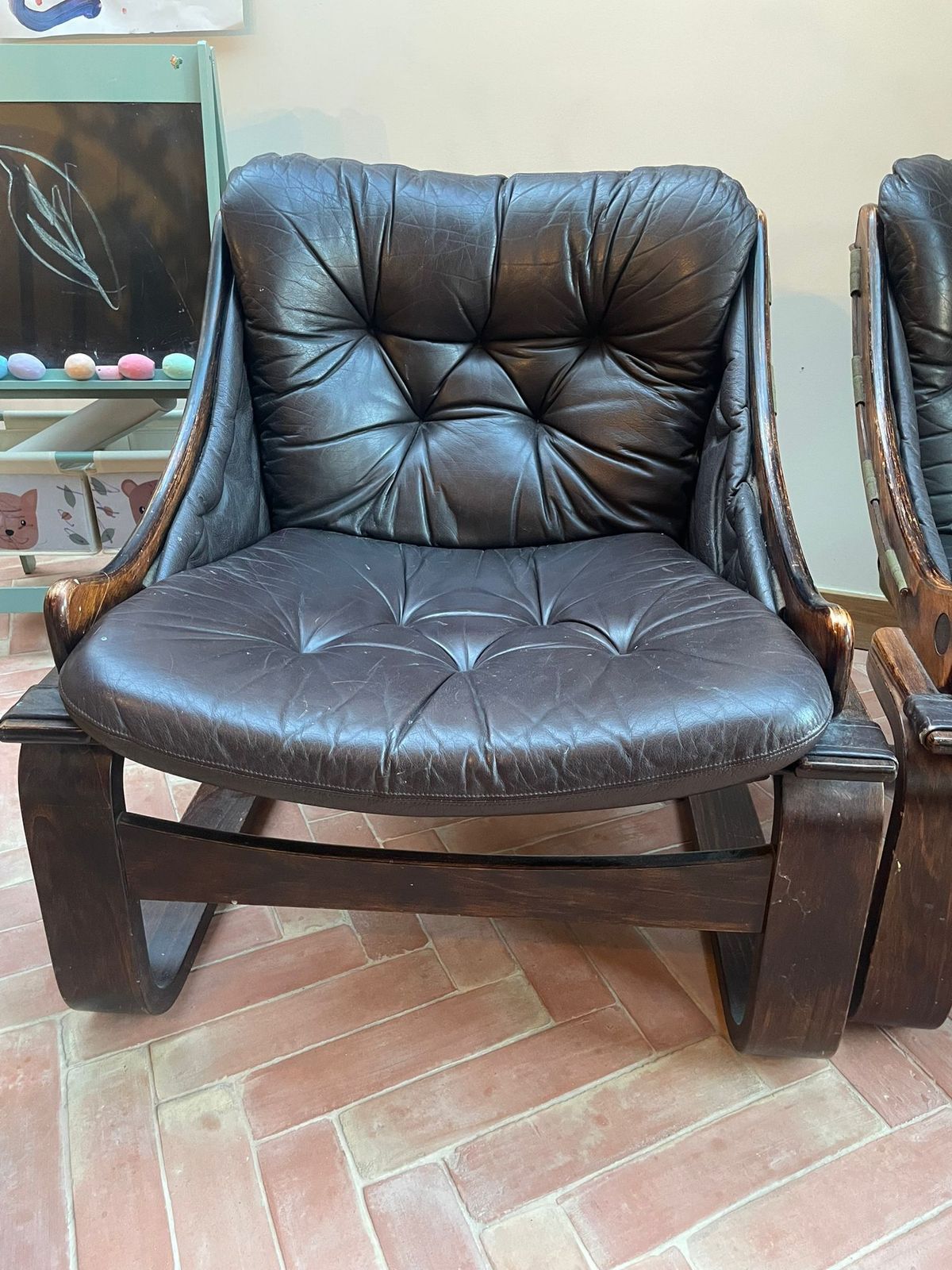 åke Fribyter “Kronan” Lounge Chairs – Pair – Nelo Möbler, Sweden 1960s photo furniture