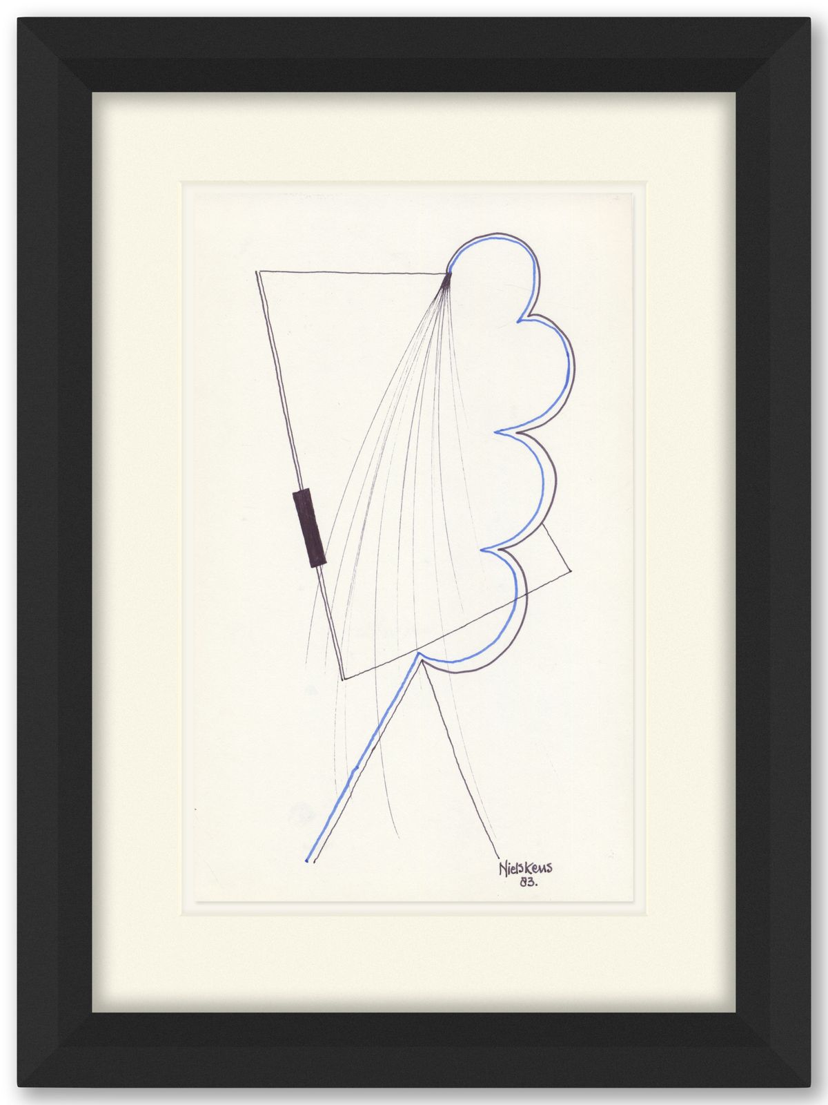 Original Late 20th Century Abstract Drawing By Important Dutch Sculptor