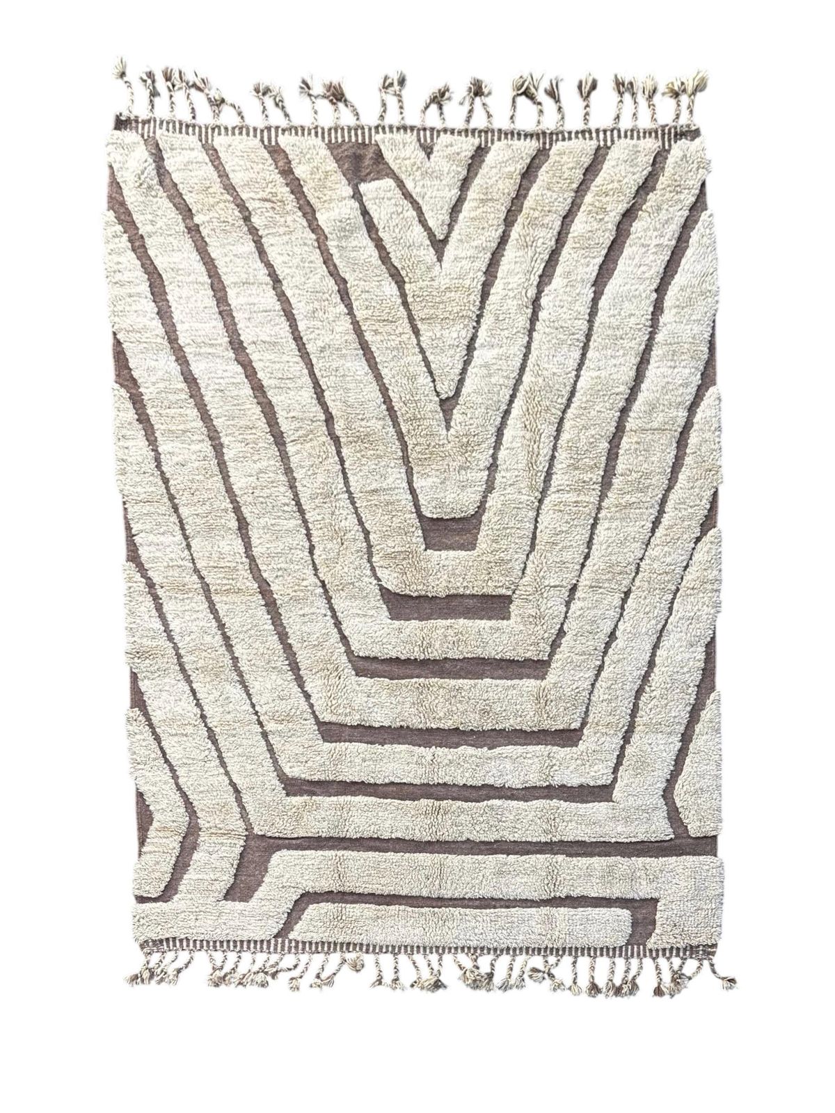 Modern Moroccan Mrirt Rug 200x300 Cm– Cream Wool Texture Design – Handmade In Morocco – Fair Trade – Berber Carpet   Moroccan Wool Rug photo furniture