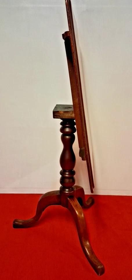 Antique Mahogany Tripod Table Tilt Action Side Plant Wine Games Tea Table photo Furniture