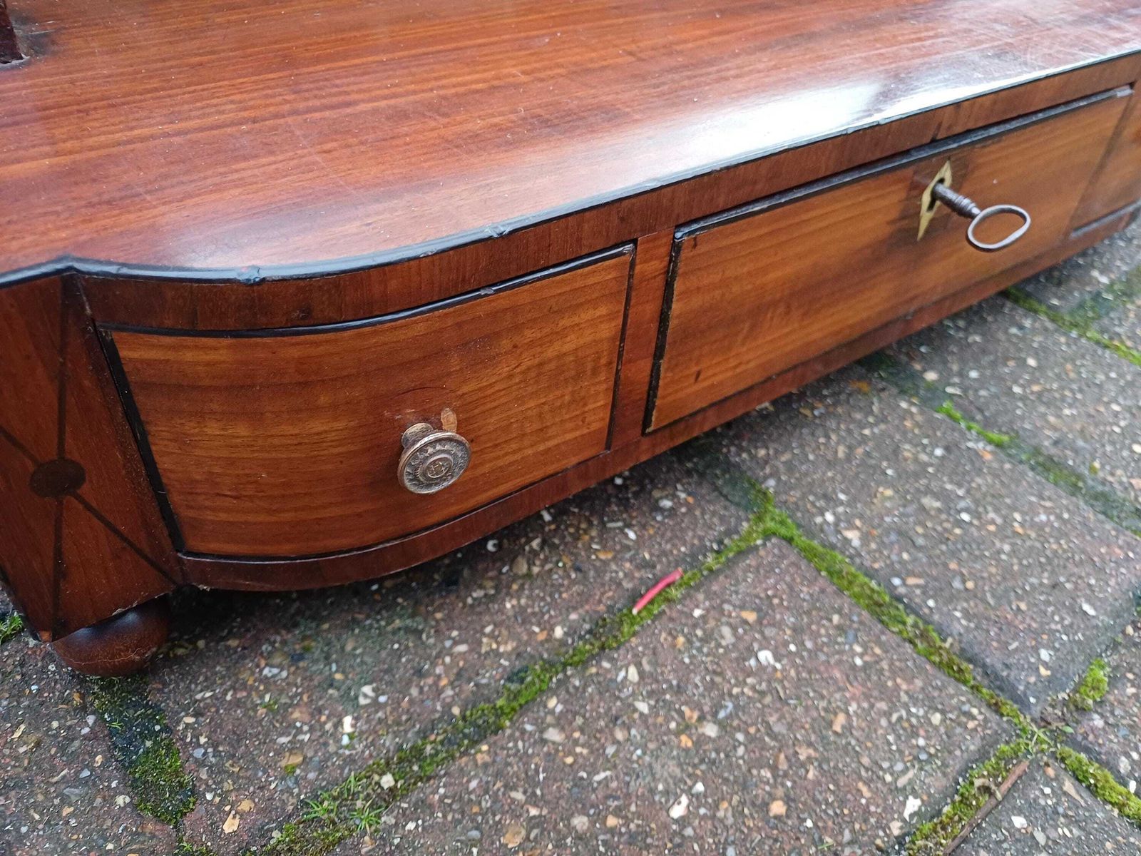 photo buy Beautifully Aged Antique 19th Century Mahogany Dressing Table Swing Mirror With Drawers Original Key Georgian Victorian