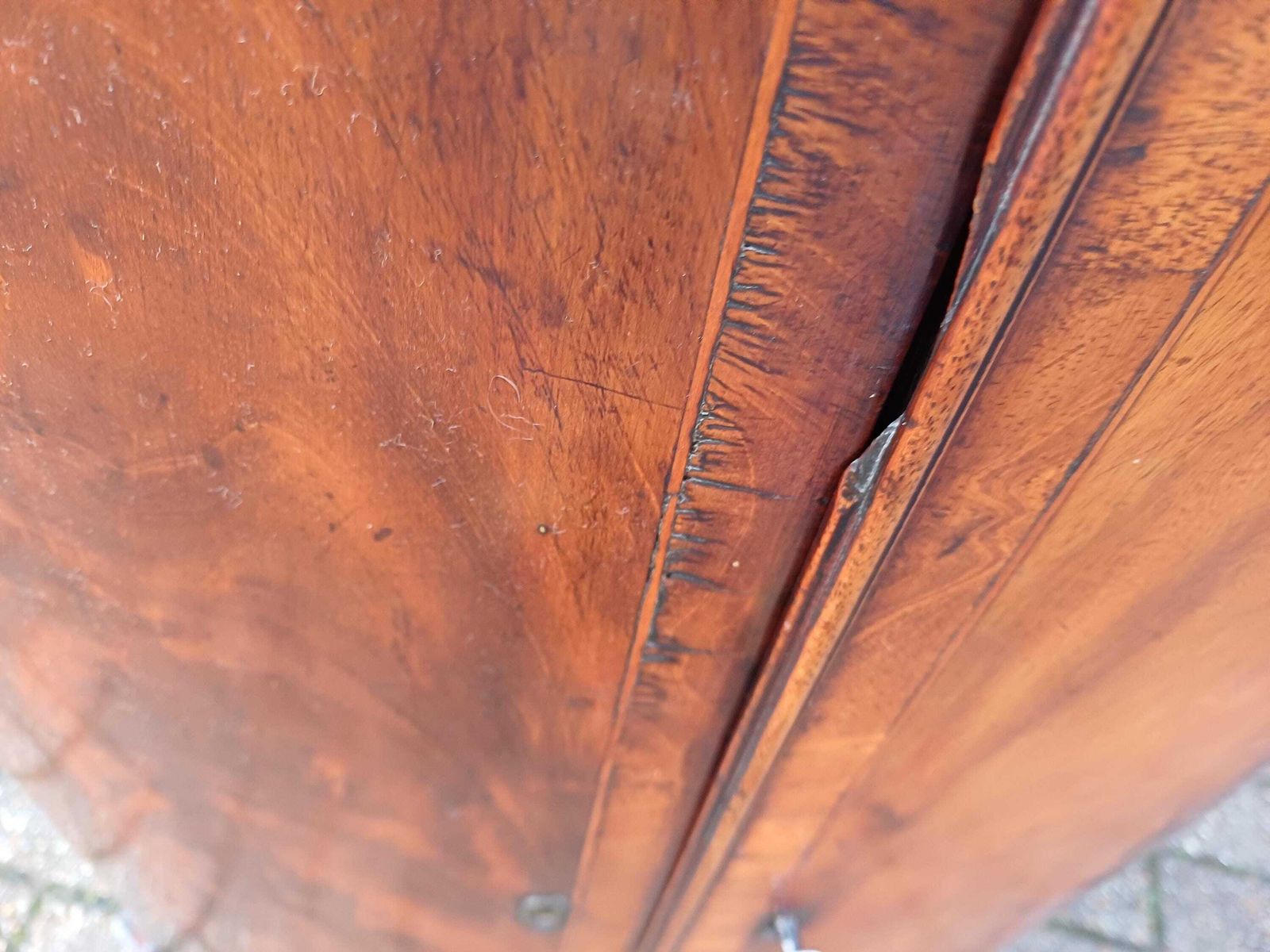 Superb Antique Curved Mahogany Corner Cupboard C.1820 50 Solid Oak Inlay & Marquetry Original Key Some Repairs Free Hand Delivery photo vinterior