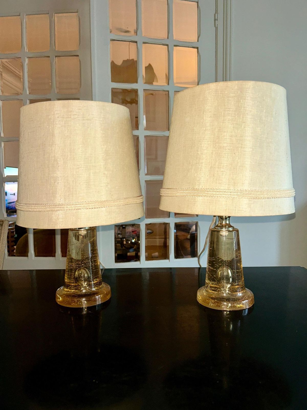 Pair Of Aro Leuchten Resin Lamps, 1970 photo furniture
