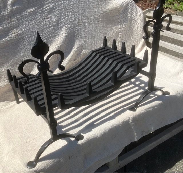 Cast Iron Fire Basket And Fire Dogs photo Home Fixtures