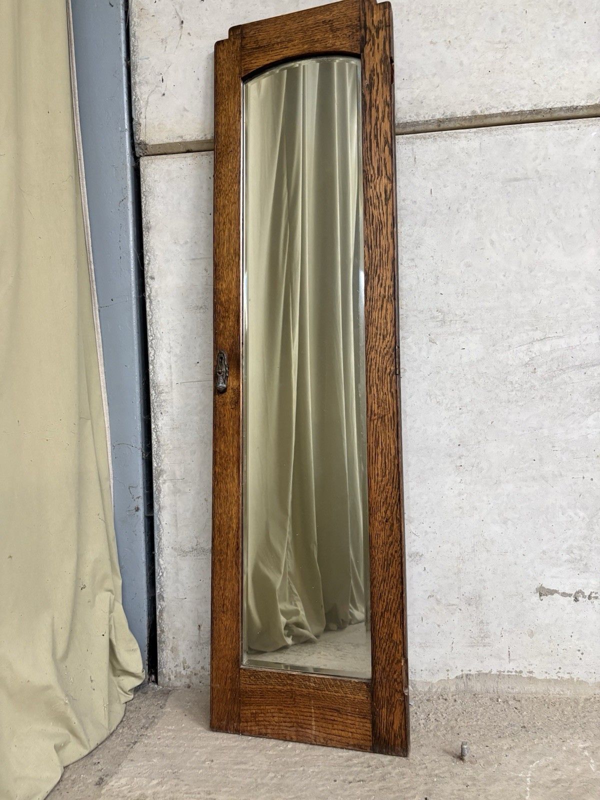 Vtg Early Mid Century Antique Haberdashery Shop Fitting Room Hallway Mirror R996 photo Home Decor