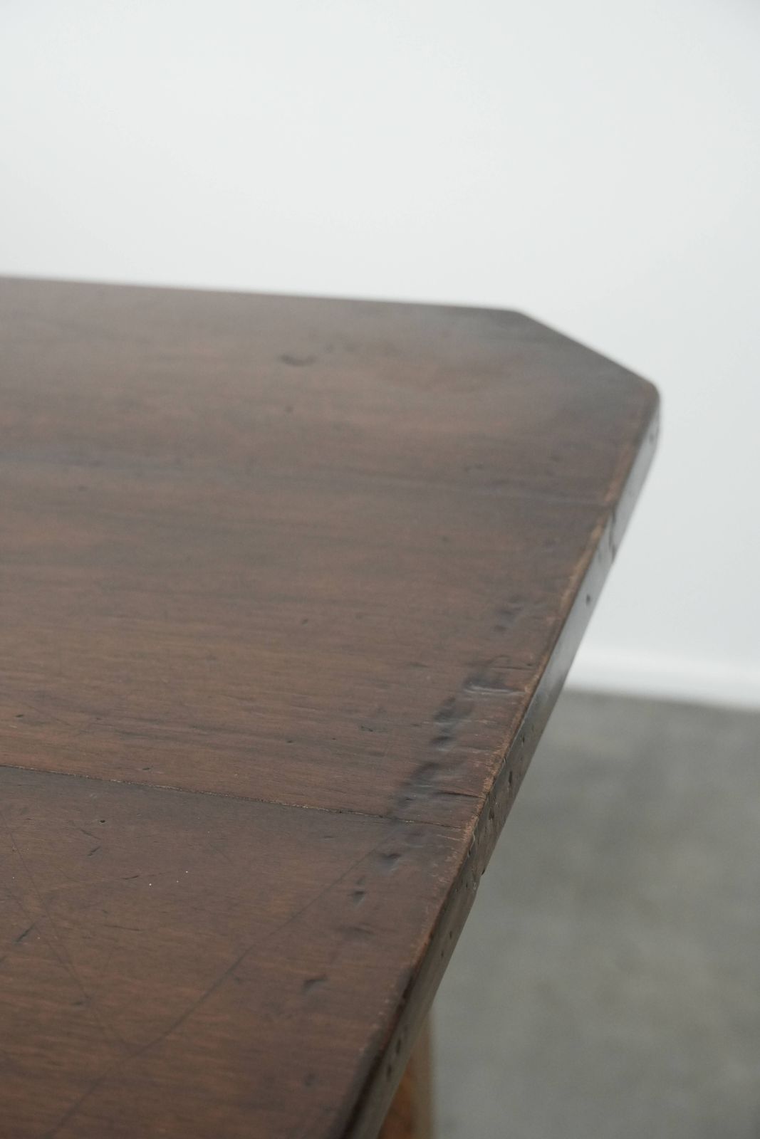Furniture Beautiful Antique French Dining Table For 4 To 6 People From The Late 18th/Early 19th Century With An Oak Top, A Drawer And A Bread/Pull Out Shelf photo