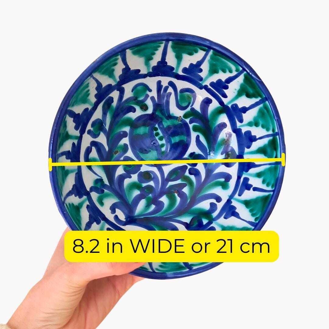Spanish Pottery Hand Painted Wall Plate Or Bowl Lebrillo Made In Granada Spain Can Be Hanged photo buy