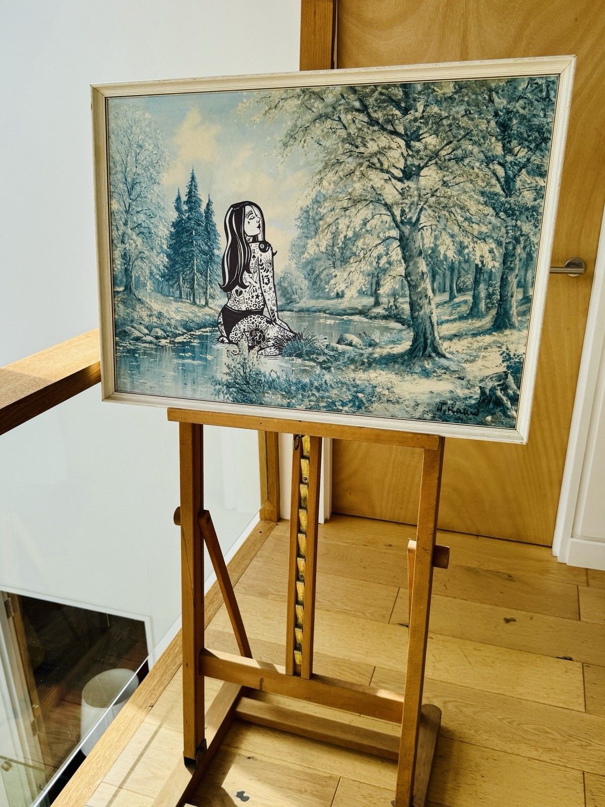 Upcycled Art Picture By Miss Doodle 1977 "Some Peace And F*Cking Quiet" photo for sale