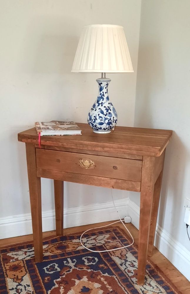 Antique Victorian Single Drawer Side Kitchen Table Console Table Hall Table
