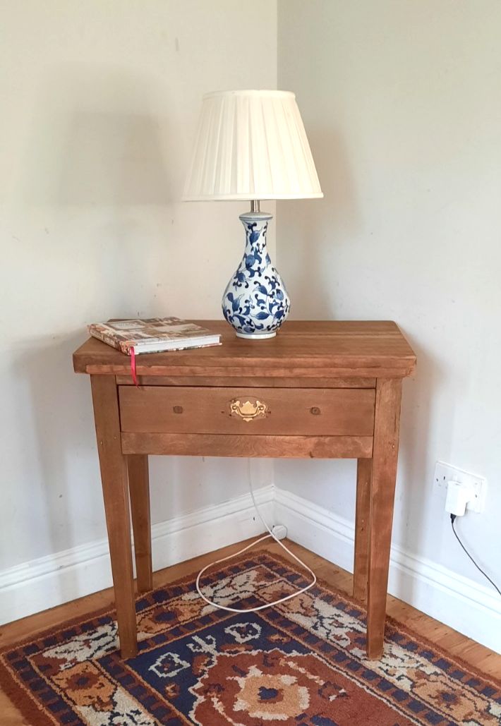 Antique Victorian Single Drawer Side Kitchen Table Console Table Hall Table photo furniture