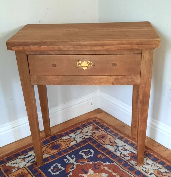 Antique Victorian Single Drawer Side Kitchen Table Console Table Hall Table photo for sale
